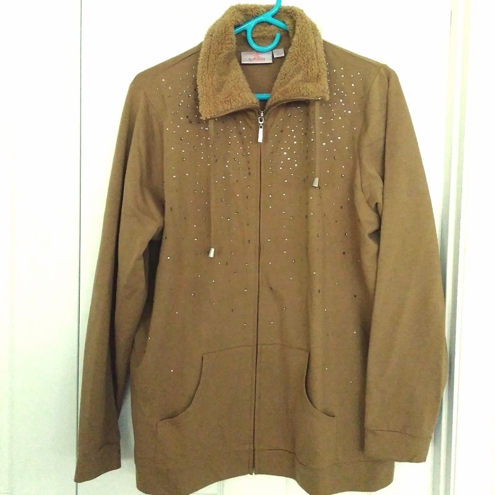 Lightweight Faux Shearling Collar Jacket